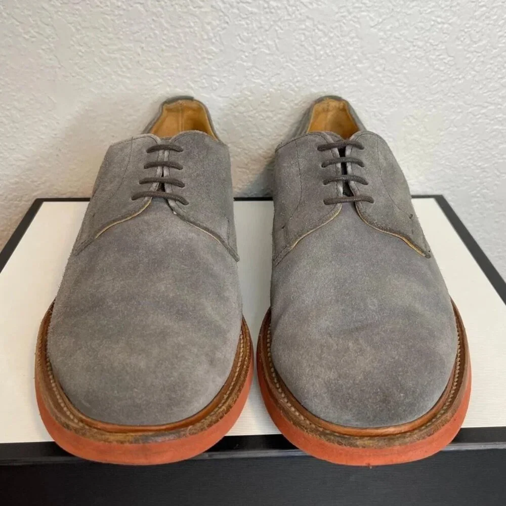 Mark McNairy New Amsterdam Derby Grey Suede Shoes Men's 11 US‎ Made in England